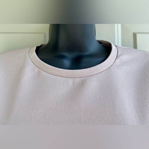 EXPRESS Light Pink Capped Short Sleeve Dressy Top Corset  Waist Blouse Size XS - Picture 7 of 10